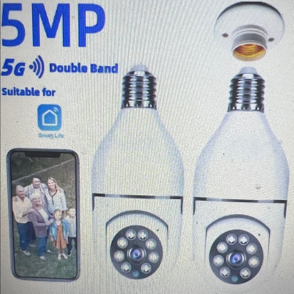 5MP 5G Double Band Security Camera Bulb